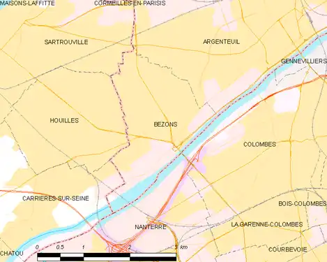 Carte de la commune.