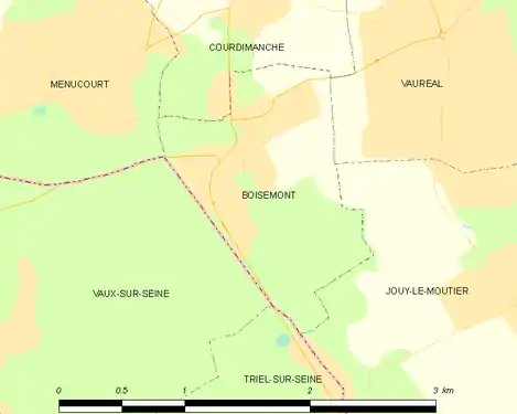 Carte de la commune.