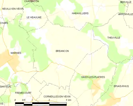 Carte de la commune.