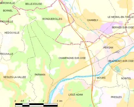 Carte de la commune.