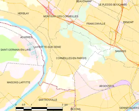 Carte de la commune.