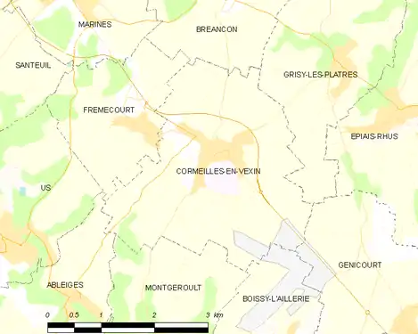 Carte de la commune.