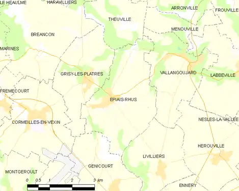 Carte de la commune.