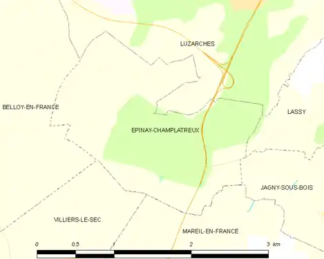 Carte de la commune.