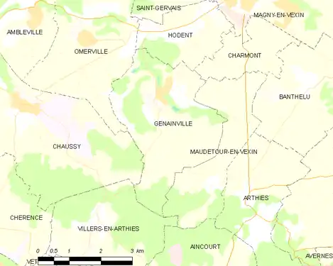 Carte de la commune.