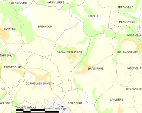 Carte de la commune.