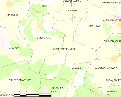 Carte de la commune.