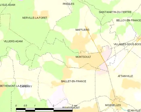 Carte de la commune.