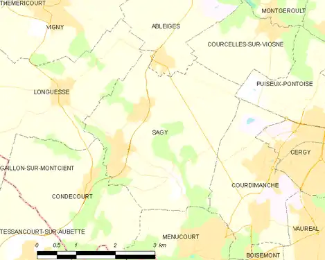 Carte de la commune.