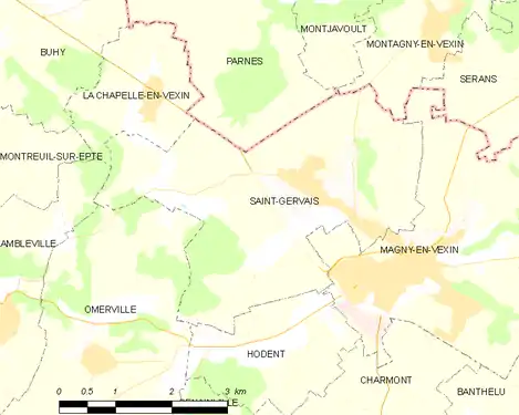 Carte de la commune.