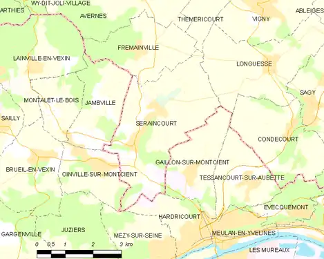 Carte de la commune.