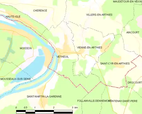 Carte de la commune.