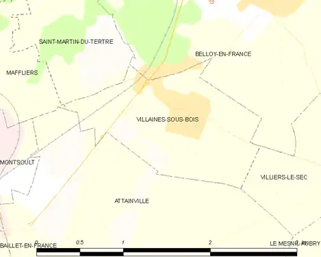 Carte de la commune.