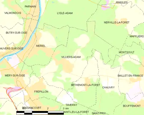 Carte de la commune.