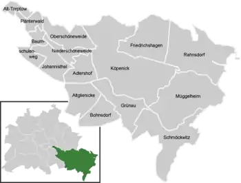 District map of Treptow-Köpenick