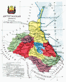 Description de l'image Map of Dagestan Oblast, 1913.gif.