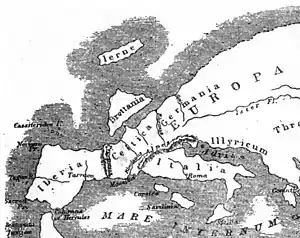 Carte de l'Europe attribuée à Srabon (c. 60 AC - 20 PC)