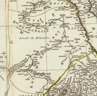 Carte par Jean-Baptiste Bourguignon d'Anville (1749).