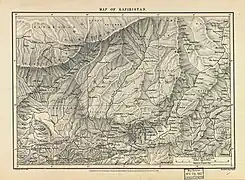 Carte du Kafiristan, 1881