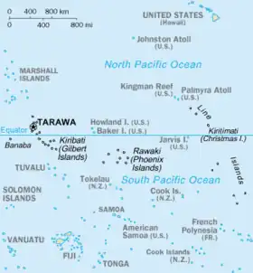 carte : Géographie des Kiribati