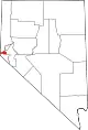 State map highlighting Carson City