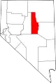 State map highlighting Eureka County