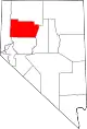 State map highlighting Pershing County