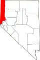 State map highlighting Washoe County