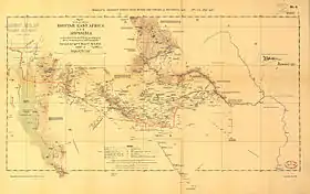 Tracé de la frontière entre l'Éthiopie et l'Afrique orientale britannique (1902-1903).