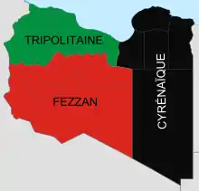 Les trois provinces traditionnelles de Libye.