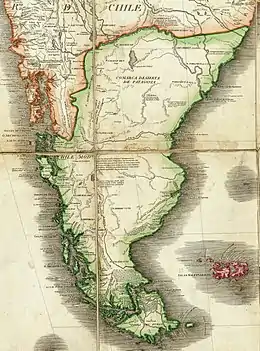 Carte de 1775 des côtes patagoniennes, du détroit et de la Terre de Feu.