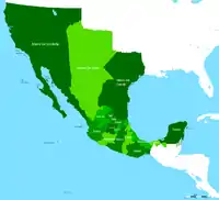 Carte du Mexique en 1823