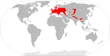 Aire de répartition de la Noctule commune