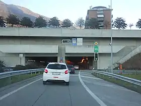 Entrée ouest (Locarno) du tunnel Mappo-Morettina