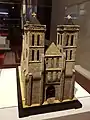 Maquette de la cathédrale d'Avranches, vue de la façade occidentale.