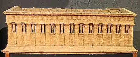 Maquette de l'Olympiéion (musée d'Agrigente)