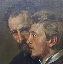 Hans von Marées, Hans von Marées et Adolf Hildebrand (détail), 1873