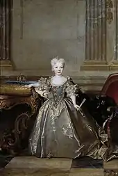 María Ana Victoriade Bourbon et Farnèse, 1724 par Largillierre,musée du Prado.