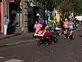 Coureurs déguisés.