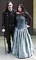 En 2004, couple gothique au festival Wave-Gotik-Treffen de Leipzig