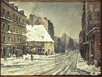 Marcel Cogniet,La Rue du Mont-Cenis, effet de neige, 1907, musée Carnavalet, Paris.