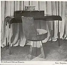 Marcel Guillemard, bureau et siège, concours pour un bureau de dame, 1928