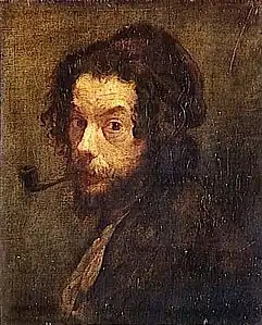 Marcellin Desboutin, Portrait de l'artiste, dit aussi L'homme à la pipe (vers 1879), huile sur toile, Paris, musée d'Orsay.