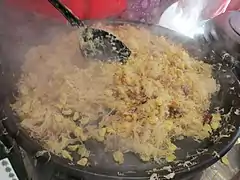 Avec spätzle et lardons, au Marché de Noël de Mulhouse