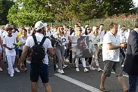 La famille de Philippe Monguillot, sa veuve et ses trois filles.