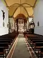 L'église paroissiale Saint-Ouen : vue intérieure d'ensemble.