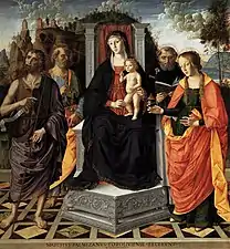 La Vierge et l'Enfant avec les Saints, Pinacothèque de Brera