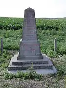 Stèle mémorial d'un soldat tombé en 1918.