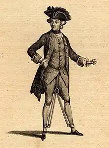 Description de l'image Margaret Farrell (Kennedy) as Macheath in The Beggar's Opera 1777.jpg.