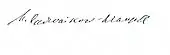 signature de Margarete von Wrangell